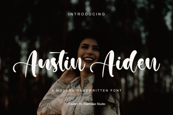 Austin Aiden: A Modern Script Typeface for Branding Projects