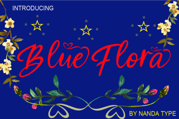Blue Flora: A Romantic Script Font for Web Design