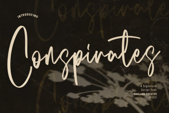 Conspirates Signature Font for Modern Marketing