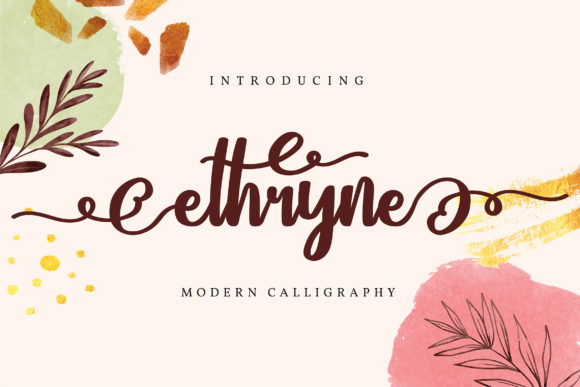Ethryne: A Handwritten Font for Digital Creativity