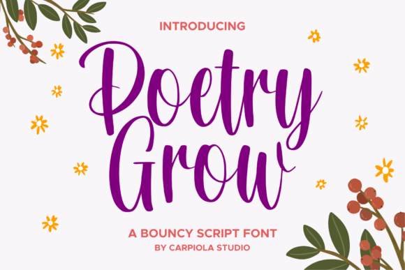 Poetry Grow Script Font Review