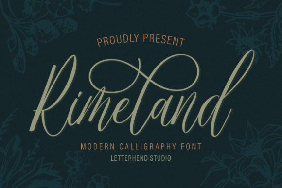 Rimeland: A Modern Script Font for Editorial Design