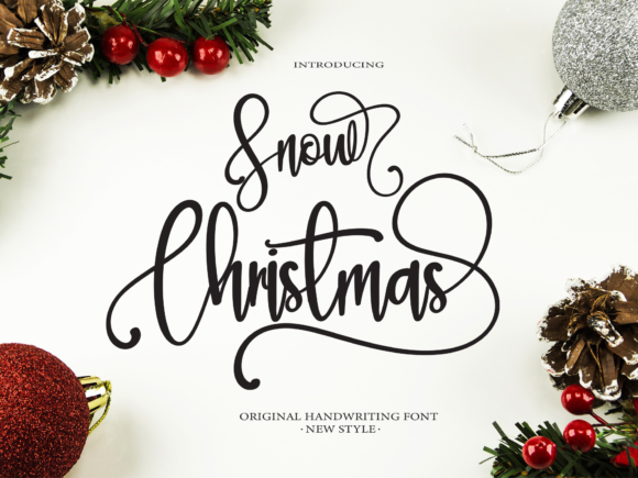 Snow Christmas Font for Handmade Holiday Magic